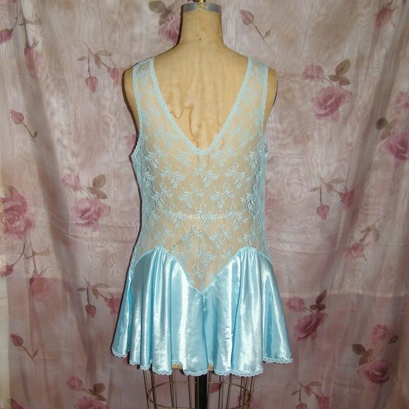 🌊NEW🌊 (vintage) size L Val Mode Lace Chemise Made in the USA! - Picture 4 of 13
